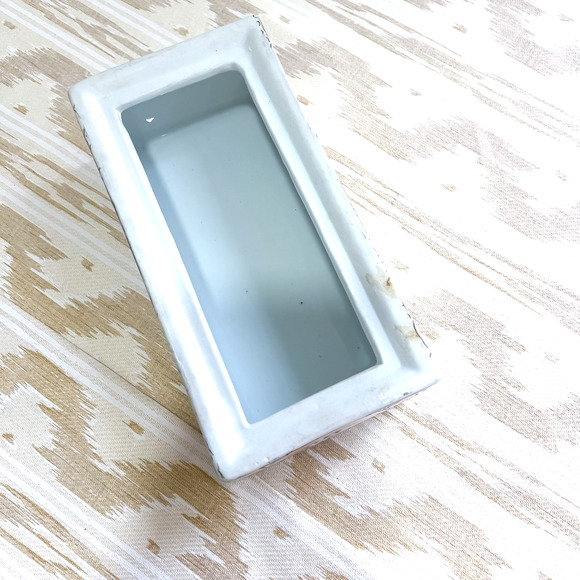 Vintage Large Rectangle Chinioserie Trinket Jewelry Box Hand Painted Pink Green - Picture 6 of 9